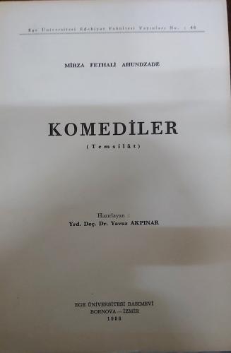 KOMEDİLER - Mirza Fethali Ahunzade